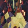 Gemälde Porträt Kubistisch Mann