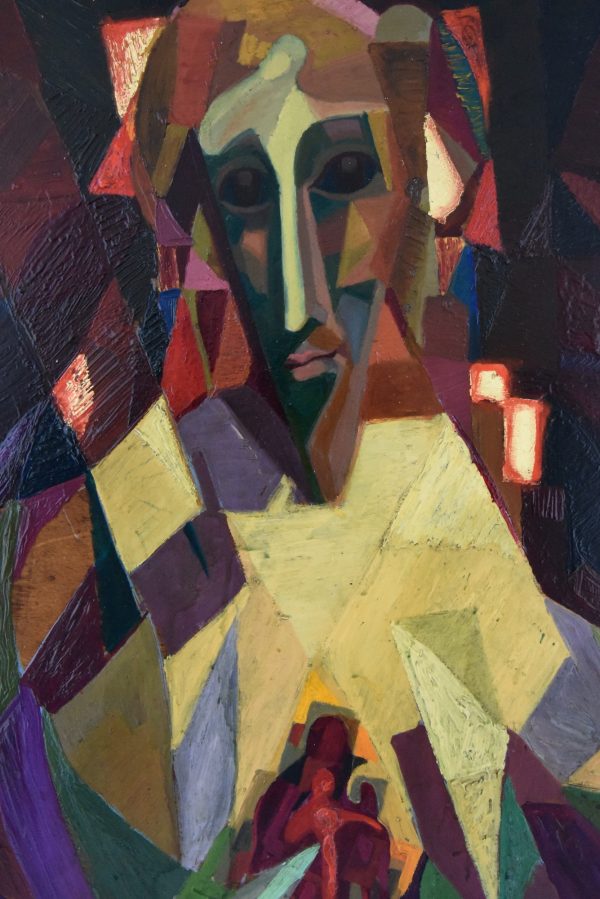 Schilderij kubistisch portret