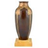 Art Deco Vase Bronze auf Marmor Sockel