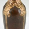 Art Deco vase en bronze sur soccle en marbre