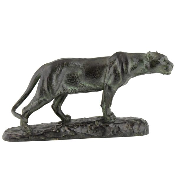 Art Deco sculpture bronze panthère