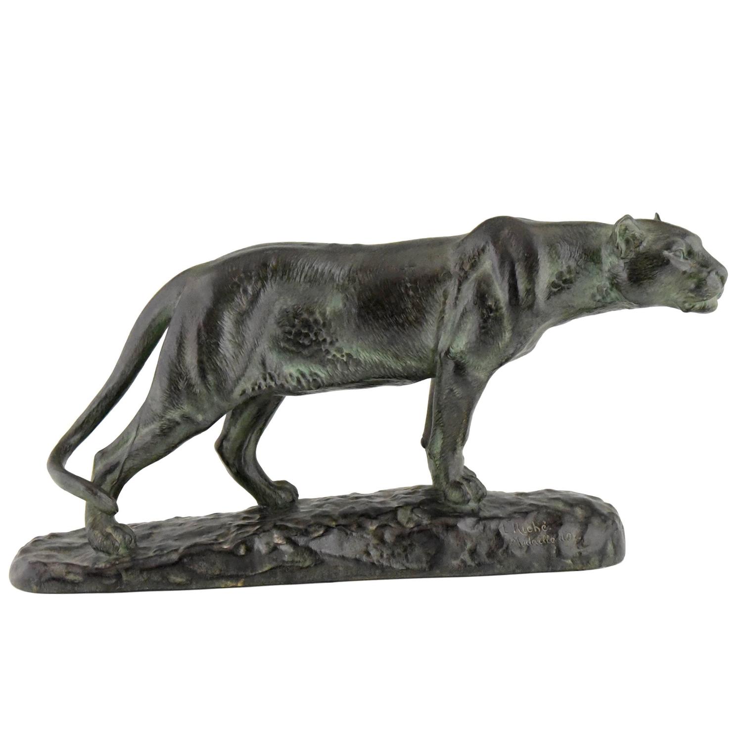 Art Deco sculpture bronze panthère Art Deco sculpture bronze panthère