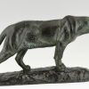 Art Deco sculpture bronze panthère
