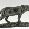 Art Deco Bronze Skulptur Panther