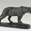 Art Deco Bronze Skulptur Panther