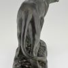 Art Deco sculpture bronze panthère