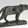 Art Deco bronze panther sculpture