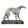 Art Deco sculpture en bronze chien Barzoï