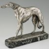 Art Deco sculpture en bronze chien Barzoï