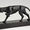 Art Deco bronze of hunting dog.