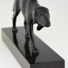 Art Deco bronze of hunting dog.