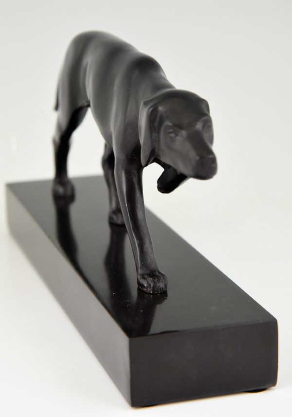 Art Deco Bronze Skulptur Jagdhund