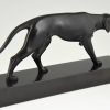 Art Deco bronze of hunting dog.