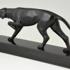 Art Deco bronze of hunting dog.