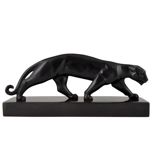 Art Deco sculpture en bronze panthère