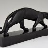 Art Deco Bronze Skulptur Panther