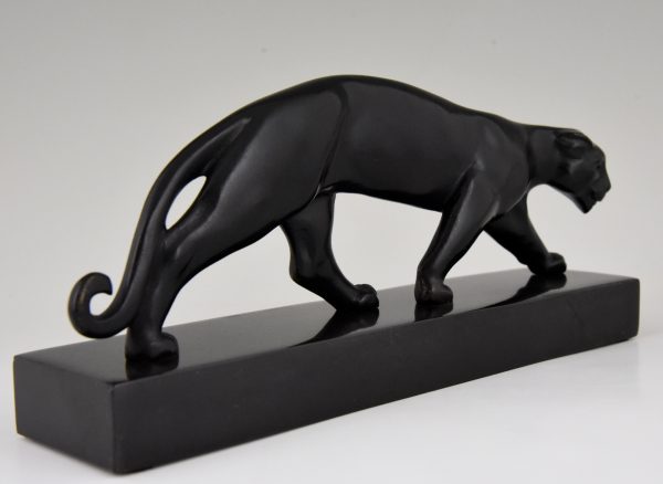 Art Deco Bronze Skulptur Panther