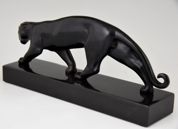 Art Deco Bronze Skulptur Panther