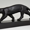 Art Deco Bronze Skulptur Panther