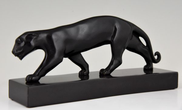 Art Deco bronzen sculptuur panter