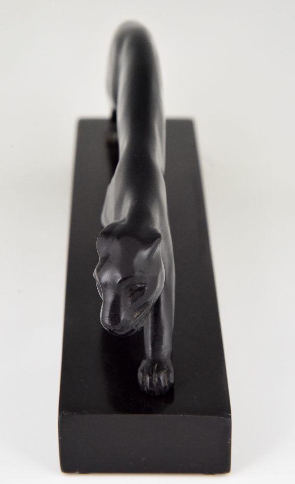 Art Deco bronze panther sculpture