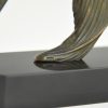 Art Deco bronze sculpture of a fish