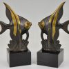 Art Deco fish bookends