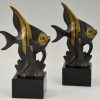 Art Deco fish bookends