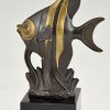 Art Deco Buchstütze Fisch