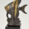 Art Deco fish bookends