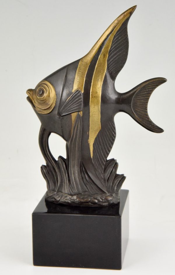 Art Deco Buchstütze Fisch