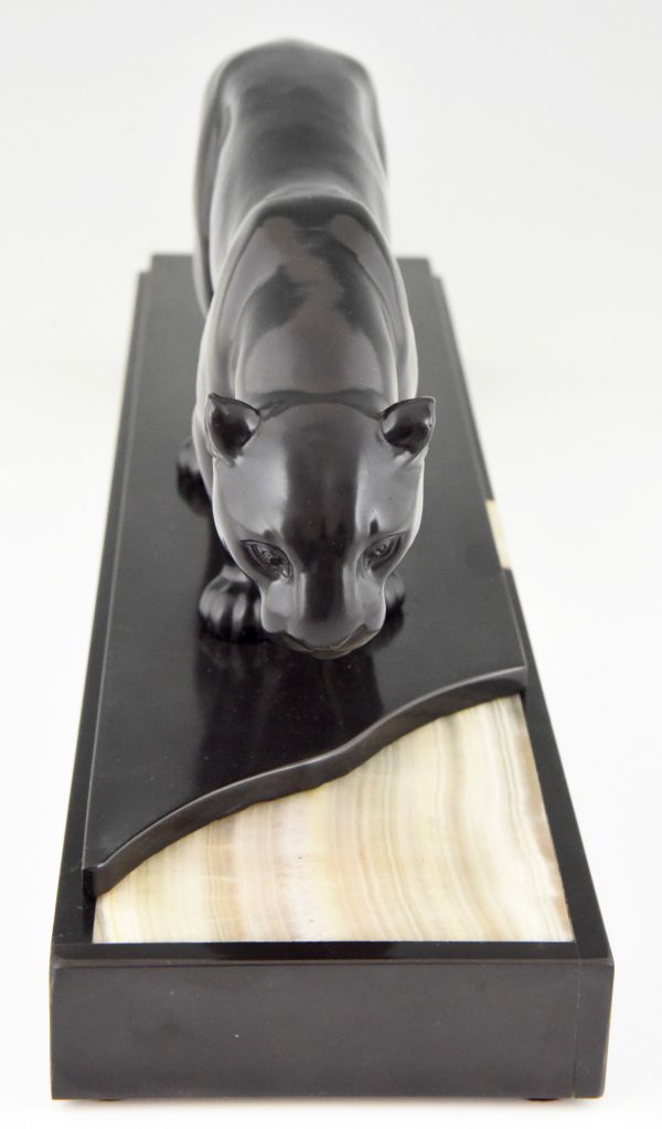 Art Deco sculpture of a panther