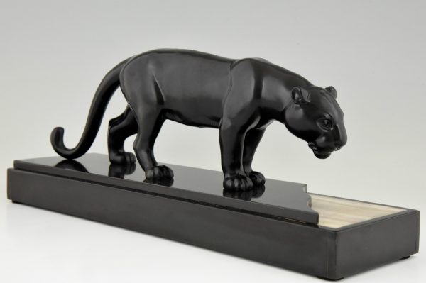 Art Deco sculpture of a panther