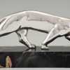 Art Deco Bronze Skulptur Panther