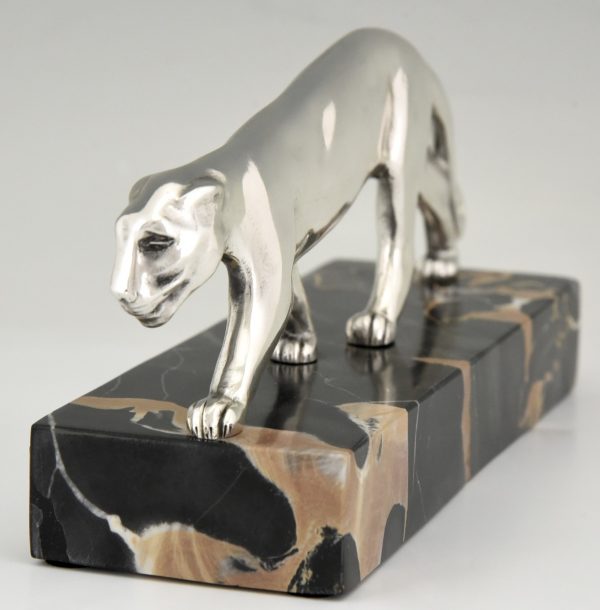 Art Deco Bronze Skulptur Panther