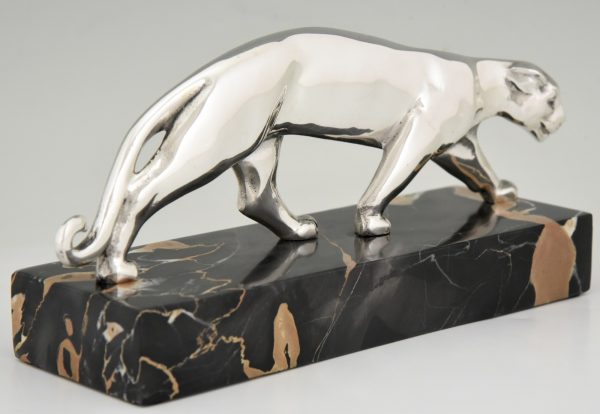 Art Deco Bronze Skulptur Panther