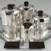 Verzilverd Art deco koffie servies 5 delig