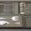 Boreal Art Deco 144 pc silvered flatware set in original case