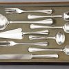 Boreal Art Deco 144 pc silvered flatware set in original case