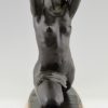 Sculpture bronze Art Deco danseuse nue