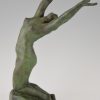 Art Deco sculpture en bronze femme nue