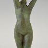 Art Deco sculpture en bronze femme nue