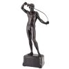 Antique bronze sculpture male nude fencer