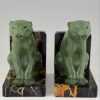 Art Deco polar bear bookends