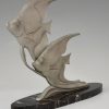 Art Deco Skulptur zwei Fische