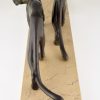 Art Deco sculpture of two panthers