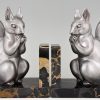 Art Deco squirrel bookends.