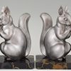 Art Deco squirrel bookends.