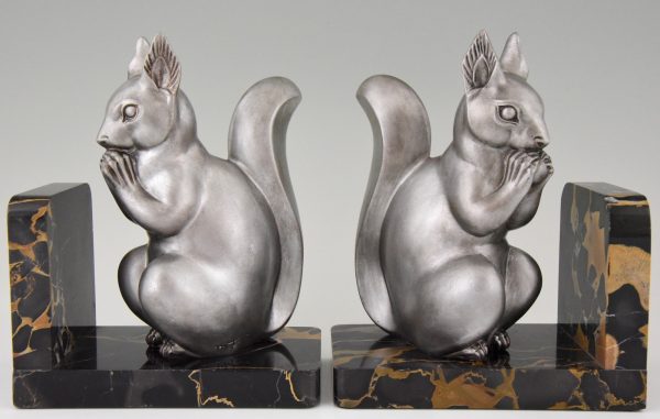 Art Deco squirrel bookends.