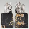 Art Deco squirrel bookends.